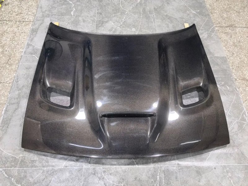 2017-2020 for  Challenger Hellcat Bonnet Hood Carbon Fiber Engine Cover with New Condition Included Clamps for Charger